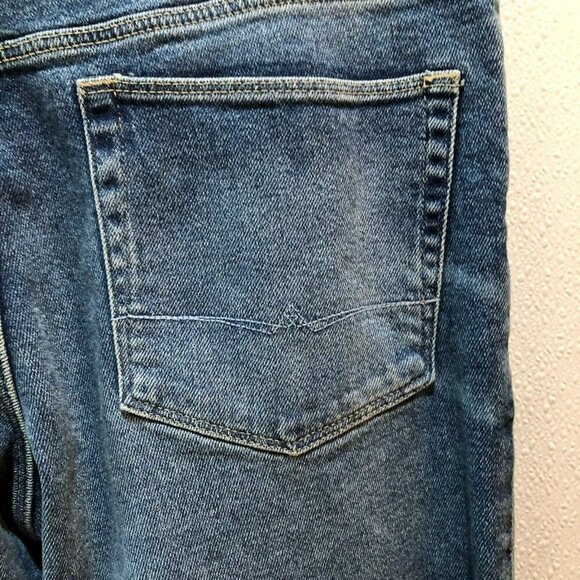 New Asos Design Mens Size 34 x 34 Blue Pockets Boot Cut Denim Jeans - Picture 8 of 10